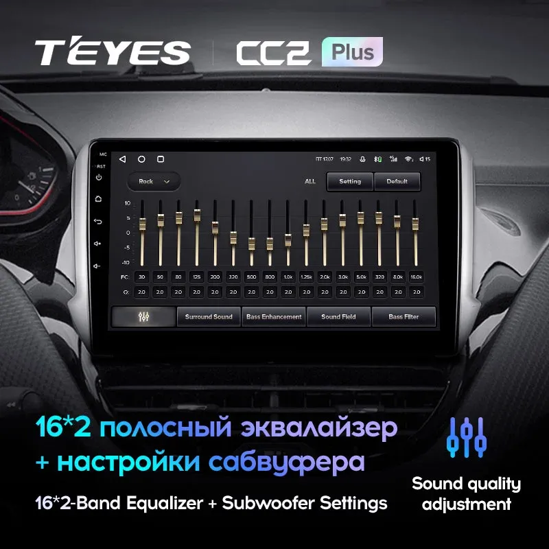 Комплект магнитолы TEYES CC2 Plus 10.2" для Peugeot 2008 I 2013-2019