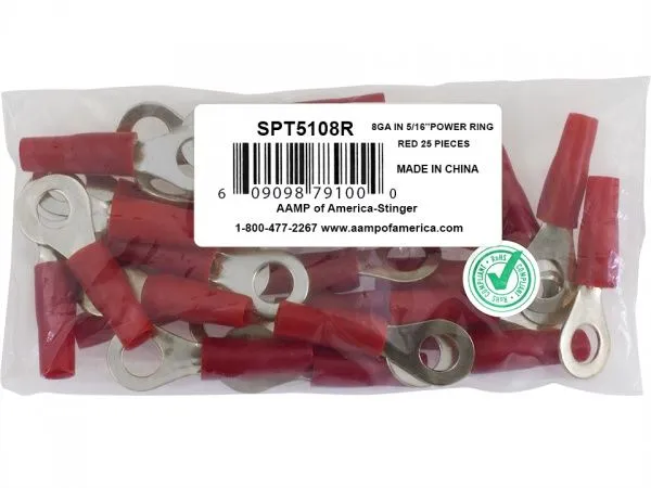 Клемма силовая "кольцо" Stinger SPT5108R (1шт.)