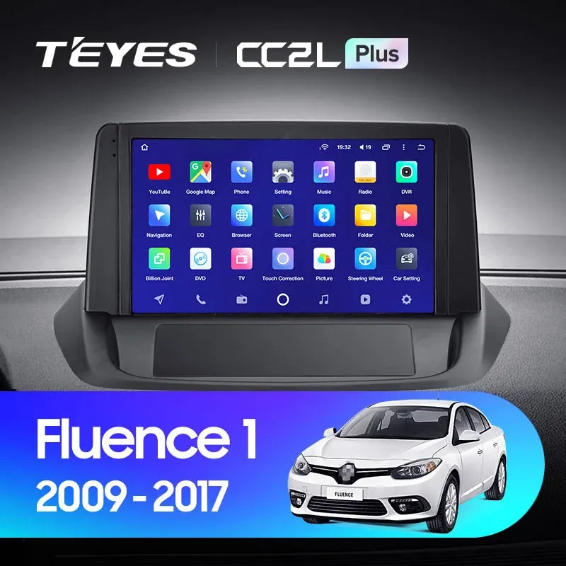 Комплект магнитолы TEYES CC2 Plus 9.0" для Renault Fluence I 2009-2017