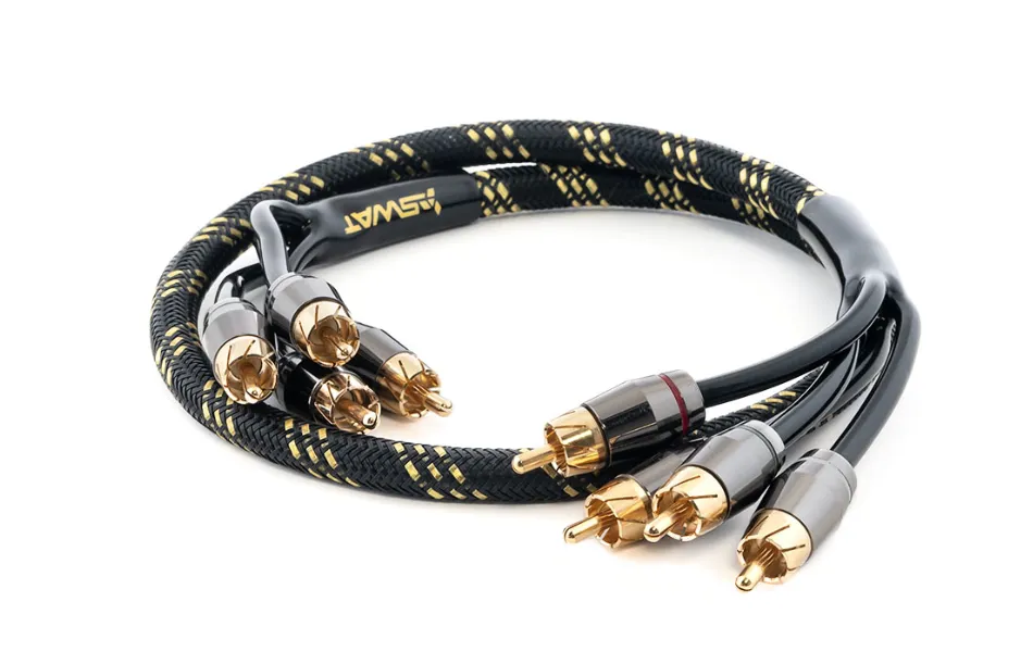 Межблочный кабель SWAT SIX-410 (4RCA-4RCA) (1м)