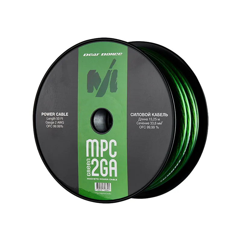 Силовой кабель Deaf Bonce MPC-2GA Black (1б-15,25м)(1м)
