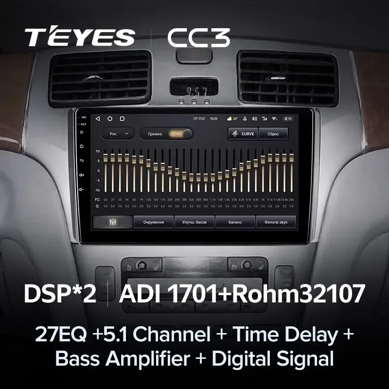 Комплект магнитолы TEYES CC3L 9.0" для Lexus ES