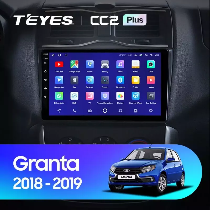 Комплект магнитолы TEYES CC2 Plus 9.0" для ВАЗ (LADA) Granta I рестайлинг 2018-2023