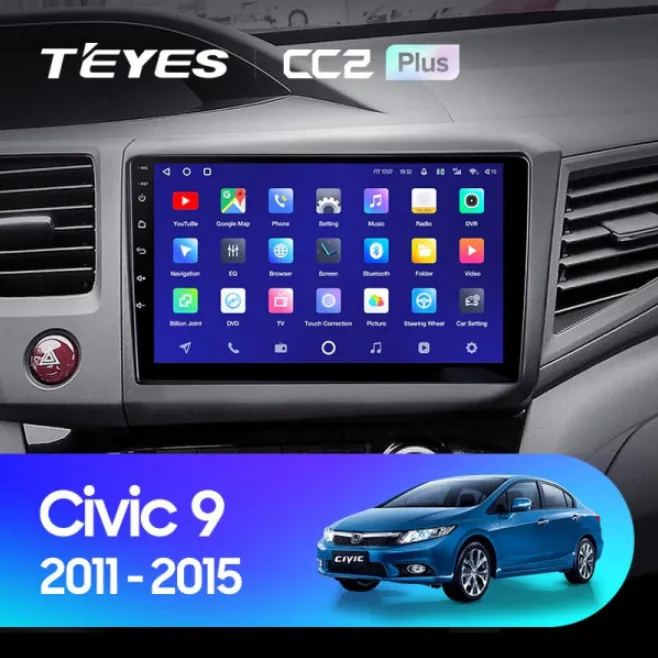 ШГУ Teyes CC2 Plus 3/32 GB Honda Civic 2012-2015