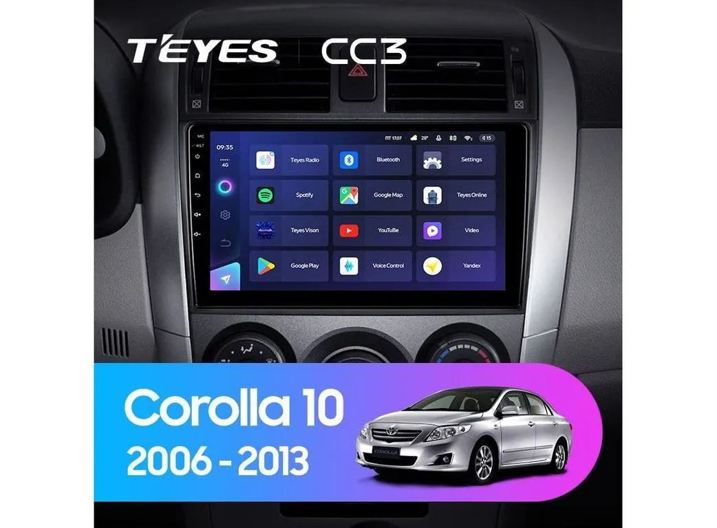 ШГУ Teyes CC3  3/32 GB Toyota Corolla E150/140