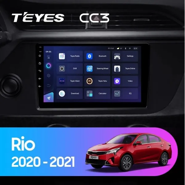 ШГУ Teyes CC3 2K 6/128 GB Kia Rio 4 IV FB 2020-2021