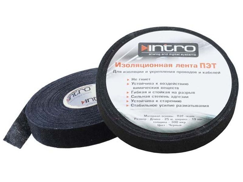 Изоляционная лента (тканевая) INTRO PVC 0,3 mm*19
