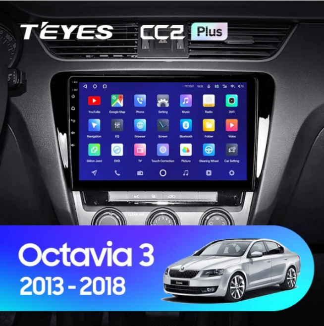 ШГУ Teyes CC2 Plus 3/32 GB Skoda Octavia 3 A7 2013-2018