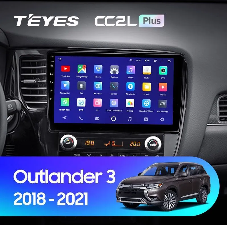 ШГУ Teyes CC2 Plus 3/32 GB Mitsubishi Outlander 3 GF0W GG0W 2018-2021