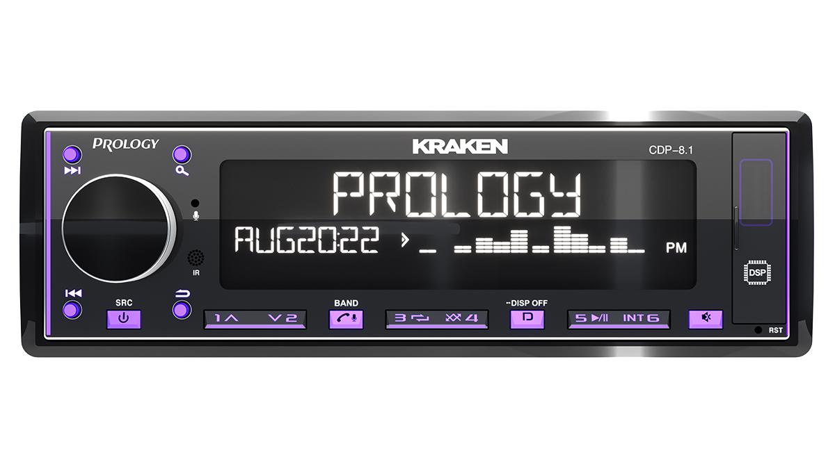 PROLOGY CDP-8.1 KRAKEN - USB-ресивер стандартного размера 1DIN с Bluetooth, встроенным DSP