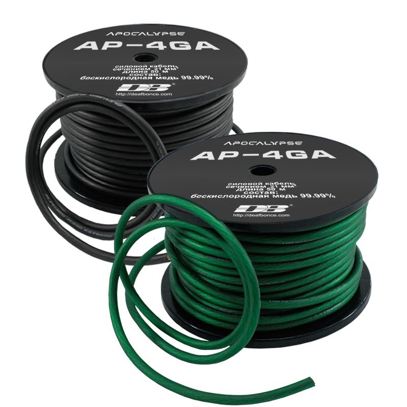 Силовой кабель Deaf Bonce MPC-4GA Green (1б-30,5м)(1м)