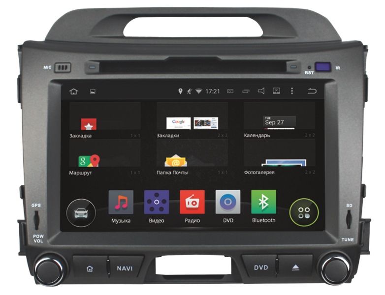 ШГУ INCAR AHR-1888 Kia Ceed DVD 2din  BT+TV Secam+NAVI,Android