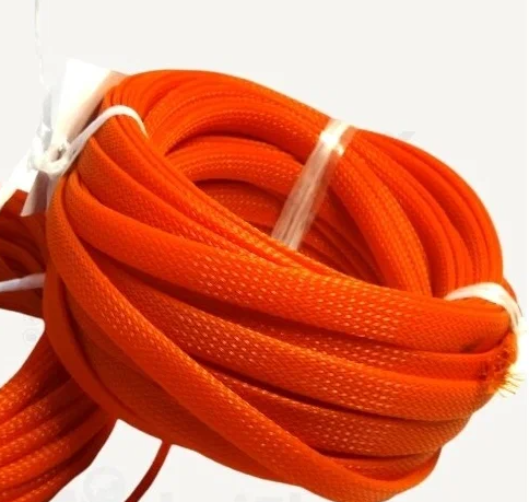 Защитная кабельная оплетка GA D10mm оранжевая (1б-50м) (1м)