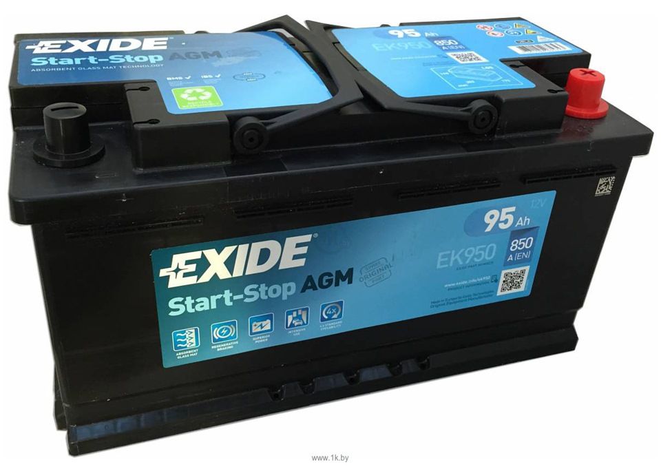 Аккумулятор EXIDE EK950 95Ah 850A