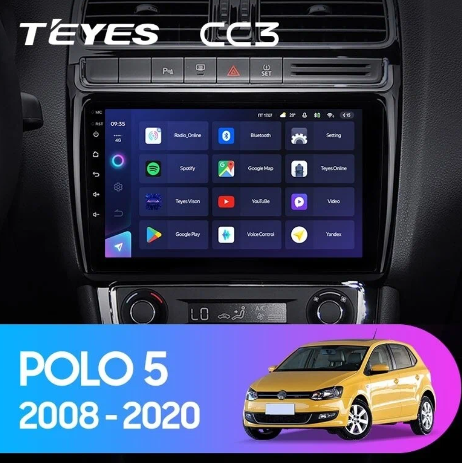 ШГУ Teyes CC3 2K 4/32 GB Volkswagen POLO 5 2008-2020